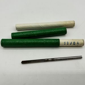 Vtg Reaming Bits 11/64" Set of 2 Steel Shaft Machinist Tools Drill Cutting USA